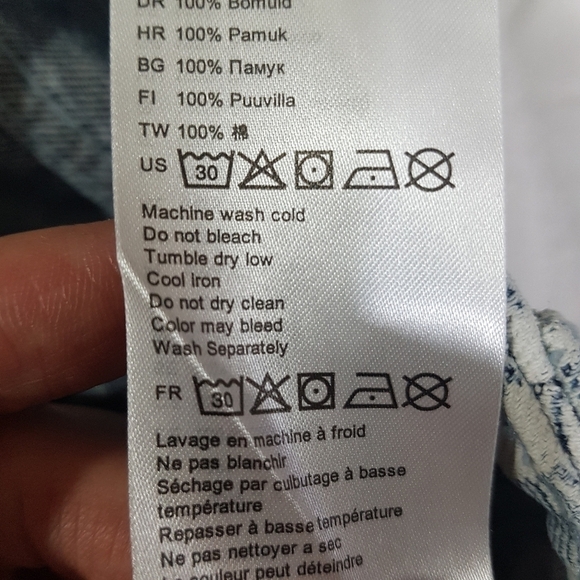 Billabong Striped Denim Mini Skirt w/ Pockets & Button Fly - Picture 9 of 9